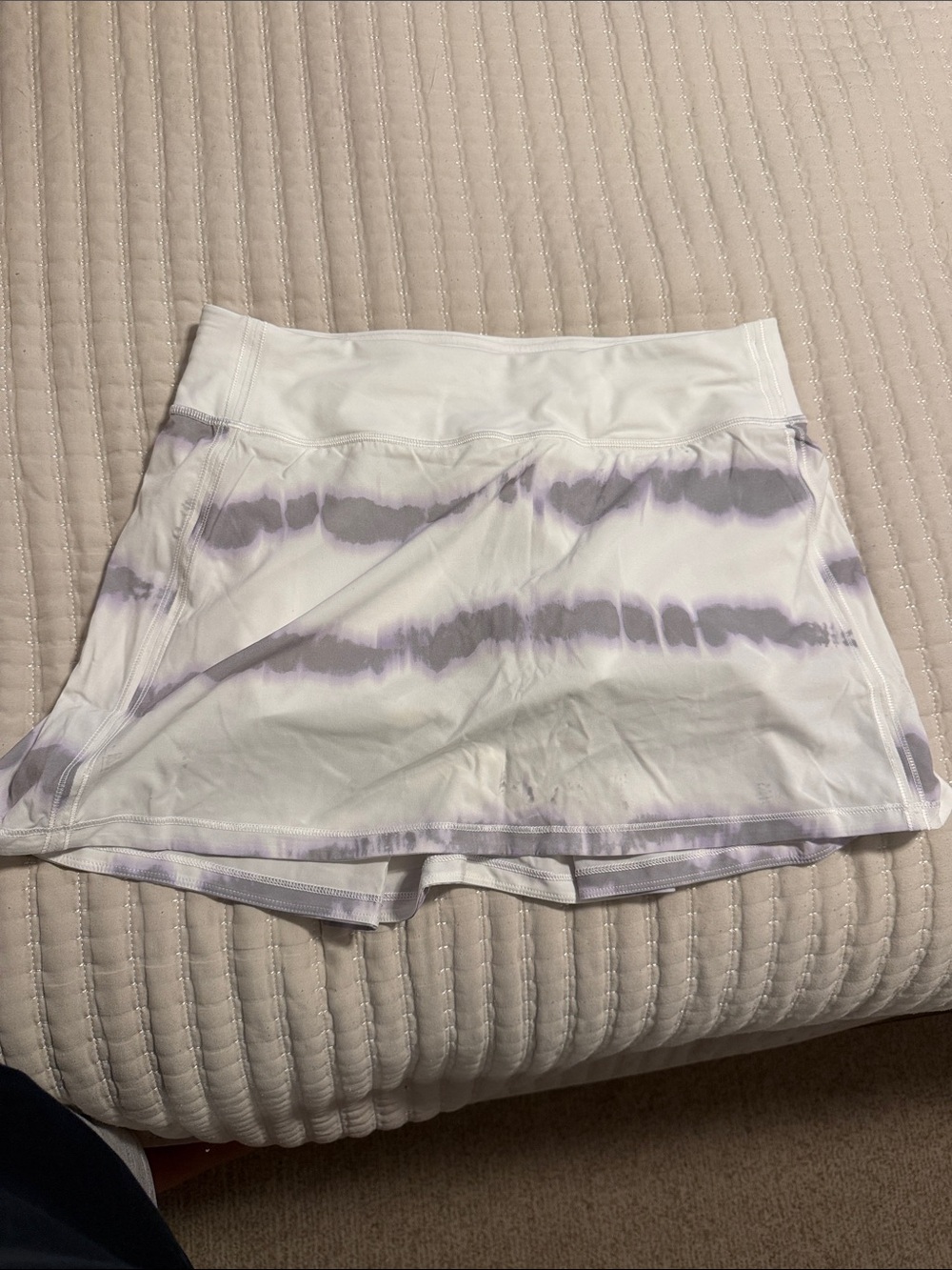 lululemon athletica White and Lavender Tie-Dye Athletic Skort